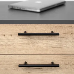 Sale Emuca Lot de 10 poignées pour meubles Orlando, L210mm, entraxe 160mm, Acier, Peint en noir