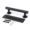 Emuca Poignée pour portes coulissantes en bois Pasadena, Longueur 240 mm, entraxe 180 mm, Acier, Noir texturé* Poignée De Meuble