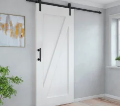 Emuca Poignée pour portes coulissantes en bois Pasadena, Longueur 240 mm, entraxe 180 mm, Acier, Noir texturé* Poignée De Meuble
