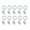 Discount Ensemble d'anneaux GoodHome 10 mm avec clip blanc mat Nisis
