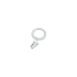 Discount Ensemble d'anneaux GoodHome 10 mm avec clip blanc mat Nisis