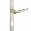 Thirard Ensemble de poignées Picardie pour porte d'entrée, trou de cylindre, entr'axes de 195mm, carré7mm, couleur champagne -* Poignée Sur Plaque|Poignée De Porte Intérieure