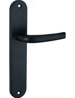 Thirard Ensemble de poignées pour porte intérieure Maia sans trou, carré 7mm, entr'axes 195mm, noir -* Poignée Sur Plaque