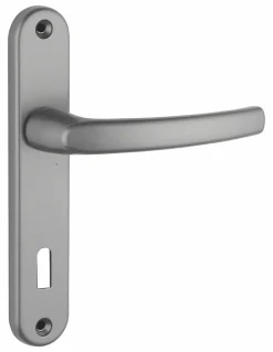 Outlet Thirard Ensemble de poignées pour porte de chambre Sultane trou de clé, carré 7mm, entr'axes 165mm, argent -