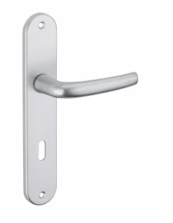 Sale Thirard Ensemble de poignées pour porte intérieure Maia trou de clé, carré 7mm, entr'axes 195mm, argent -