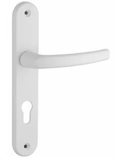 Best Thirard Ensemble de poignées pour porte d'entrée Sultane trou de cylindre, carré 7mm, entr'axes 195mm, blanc -