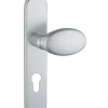 Outlet Thirard Ensemble de poignées pour porte palière Sultane trou de cylindre, carré 7mm, entr'axes 195mm, argent -