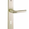 Hot Thirard Ensemble de poignées pour porte intérieure Picardie trou de clé, carré 7mm, entr'axes 195mm, couleur champagne -