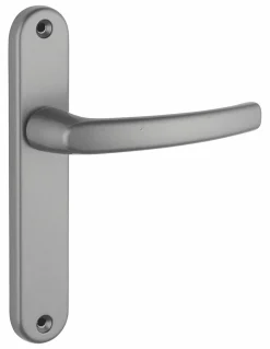 Thirard Ensemble de poignées pour porte intérieure Sultane sans trou, carré 7mm, entr'axes 165mm, argent -* Poignée Sur Plaque