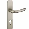 Outlet Thirard Ensemble de poignées pour porte d'entrée Chantilly trou de cylindre, carré 7mm, entr'axes 195mm, anodisé inox -