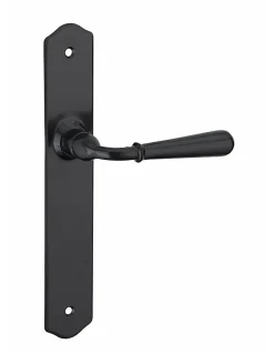 New Thirard Ensemble de poignées pour porte intérieure Charon sans trou, carré 7mm, entr'axes 195mm, acier patiné -