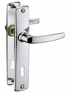 Discount Thirard Ensemble de poignées pour porte intérieure Abbeville trou de clé, carré 7mm, entr'axes 165mm, chromé -