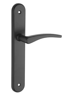 Thirard Ensemble de poignées pour porte intérieure Vesta sans trou, carré 7mm, entr'axes 195mm, noir -* Poignée De Porte Intérieure