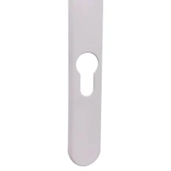 Clearance GoodHome Ensemble poignée d'extérieur sur plaque rond blanc L.125 x 24mm entraxe 195mm Primel