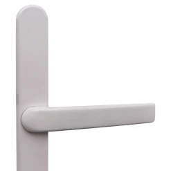 Clearance GoodHome Ensemble poignée d'extérieur sur plaque rond blanc L.125 x 24mm entraxe 195mm Primel