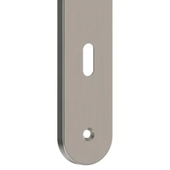 Discount GoodHome Ensemble poignée sur plaque rond Esles aluminium L.243 x l.40mm entraxe 195mm