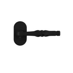 Ensemble poignée sur rosace à visser Bovel noir Ø63mm* Poignée Sur Rosace|Poignée De Porte D'Entrée
