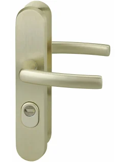 Thirard Ensemble poignées de sécurité pour porte d'entrée, béquille double, entr'axe de fixation 216mm, couleur F2 -* Poignée De Porte Intérieure