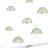 Best Estahome papier peint arcs en ciel vert menthe grisé et bleu gris - 53 cm x 10.05 m - 139254