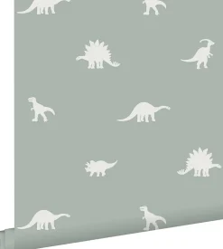 Best Estahome papier peint dinosaures vert menthe grisé - 53 cm x 10.05 m - 139284
