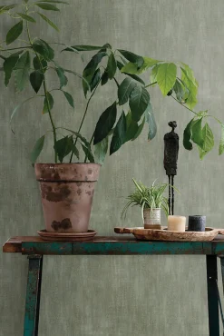 Best Estahome papier peint effet béton vert olive grisé - 53 cm x 10.05 m - 148754