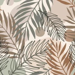 Best Estahome papier peint feuilles beige et vert grisé - 50 x 900 cm - 139822