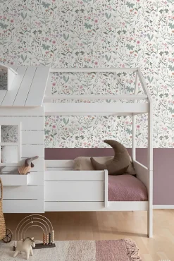Best Estahome papier peint fleurs des champs violet, rose et vert - 53 cm x 10.05 m - 139482