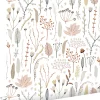 Best Estahome papier peint fleurs des champs rose clair, gris et terracotta - 53 cm x 10.05 m - 139702
