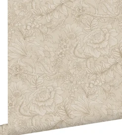 Best Estahome papier peint fleurs beige - 53 cm x 10.05 m - 139795