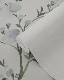 Best Estahome papier peint fleurs de cerisier beige et violet - 53 cm x 10.05 m - 148715
