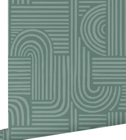 Best Estahome papier peint graphique 3D vert pétrole - 50 x 900 cm - 139937