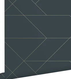 Best Estahome papier peint lignes graphiques bleu foncé et or - 53 cm x 10.05 m - 139213