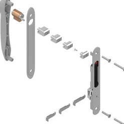 La Croisee Ds Fermeture encastrée double SILÈNE rénovation Aluminium* Poignée De Porte Coulissante|Poignée Cuvette