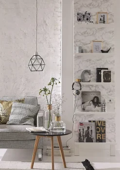 D-C-Fix Film adhésif décoratif Marmor Marmi grey PVC avec adhésif marbre lisse brillant blanc et gris L. 200 x l. 67,5 cm* Sticker Et Adhésif Décoratif