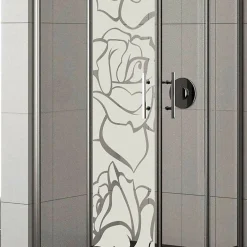 Ambiance Sticker Film Fenêtre Anti Regard Occultant - ROSES - Stickers Autocollant Brise-Vue pour Vitre & Porte de Douche - 150x45cm