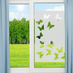 Ambiance Sticker Film Fenêtre Anti Regard Occultant - PAPILLONS - Stickers Autocollant Brise-Vue pour Vitre & Porte de Douche - 55x85cm* Sticker Et Adhésif Décoratif
