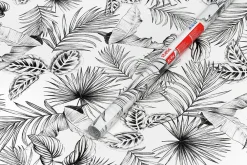 D-C-Fix Film occultant fenêtre statique feuillage noir et blanc 67,5 x 150cm ®,Botanicals* Sticker Et Adhésif Décoratif