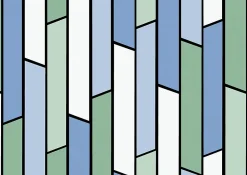 D-C-Fix Film occultant fenêtre statique effet vitrail bleu, vert 45 x 150cm ®* Sticker Et Adhésif Décoratif