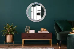 New Wallfluent Fonctionnel Miroir Rond Cadre Verre fi70 cm Art Abstrait Décoration Murale Premium Sécurisé