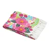 Douceur D'Intérieur Fouta Fleurs Tropicales - 90x180 cm - 90x180cm - Rose* Plaid Canapé