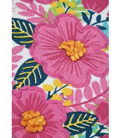 Douceur D'Intérieur Fouta Fleurs Tropicales - 90x180 cm - 90x180cm - Rose* Plaid Canapé