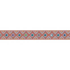Clearance Plage Frise adhésive artistique 10 cm x 300 cm - Décoration murale multicolore, formes abstraites