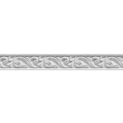 Discount Plage Frise adhésive autocollante 5 cm X 300 cm, décorative acanthe motif baroque, imitation moulure pour décoration murale intérieure.