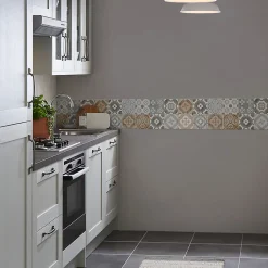 GoodHome Frise adhésive Borago multicolore