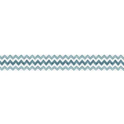 Best Plage Frise adhésive Rorvik, 5 cm x 300 cm, décoration autocollante pour murs et surfaces, motif graphique bleu sur fond blanc.