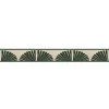 Plage Frise décorative adhésive, motif africain vert, sur fond beige, tendance, exotique, 9 cm X 300 cm* Frise Murale