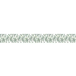 Plage Frise décorative adhésive, petites feuilles vertes façon aquarel, 9 cm X 300 cm* Frise Murale