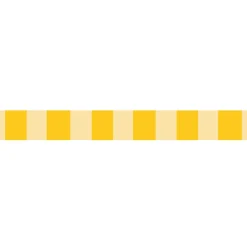 Plage Frise décorative adhésive, rayures verticales larges, jaune, motif géométrique, 5 cm X 300 cm* Frise Murale