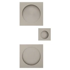Best GoodHome Galandage Carré à visser Irvil effet nickel satin gris Ø55.5mm