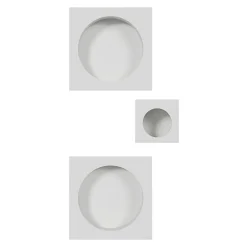 Clearance GoodHome Galandage Carré à visser Irvil mat blanc Ø55.5mm
